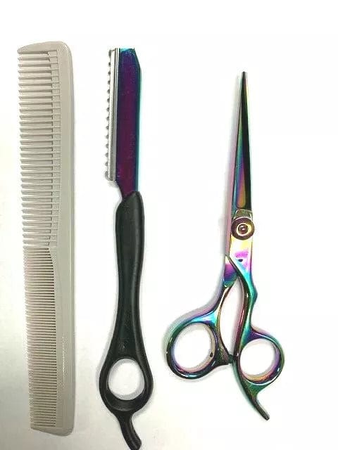 Barber Razor Scissor With Comb And Hair Shaper