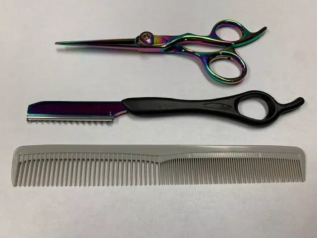 Barber Razor Scissor With Comb And Hair Shaper